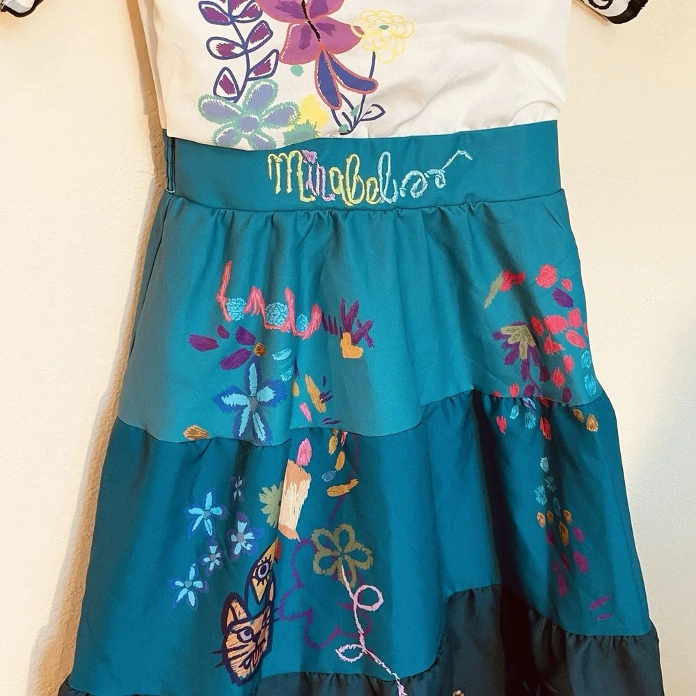 Disney Store Encanto Mirabel Deluxe Costume Dress Girls‎ Size 9/10
